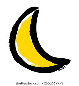 Handgezeichnete Vektorgrafik des Mondes