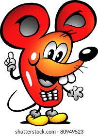 Hand-drawn Vector illustration of an Mouse Cellphone
