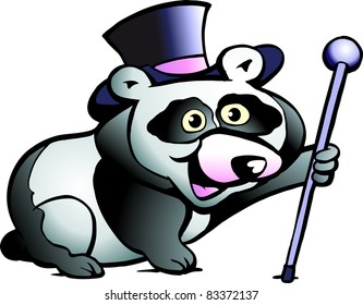 Hand-drawn Vector illustration of an Panda Bear