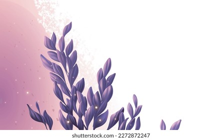 Fondo de planta de ilustración de vector dibujado a mano