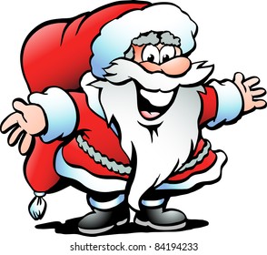 Hand-drawn Vector illustration of an Santa Claus