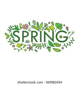 Hand-drawn vector illustration - spring