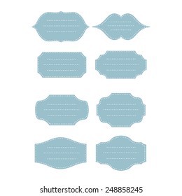 Hand-drawn vector illustration. Vintage labels set.