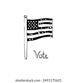 Ilustración vectorial manual de votación, elecciones y selección de candidatos