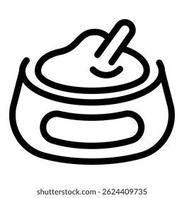 Handdrawn vector illustration of whipped cream in black and white, perfect for dessert toppings, bakery menus, and confectionery designs