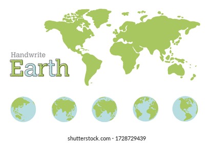 世界地図 手書き のイラスト素材 画像 ベクター画像 Shutterstock