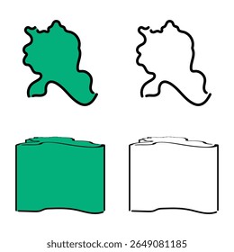 Handgezeichnete Vektorgrafik von Imishli, Aserbaidschan für kreative globale Projekte.