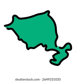 Hand-drawn vector of Lachin, Azerbaijan for creative projects.