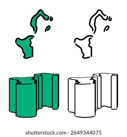 Hand-drawn vector of Lankaran, Azerbaijan for various uses.
