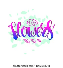 Handdrawn vector lettering. Inscription for posters, cards, flyers, signboards.