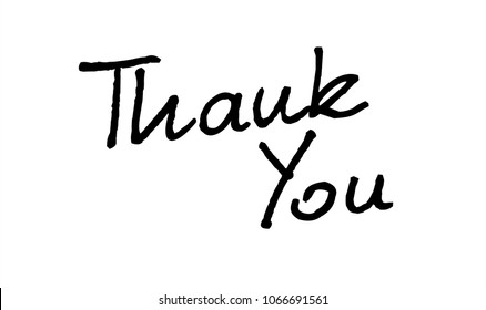Hand-drawn vector lettering phrase. Modern motivating calligraphy on the wall, poster, graphics, cards, t-shirts and many more, thank you card