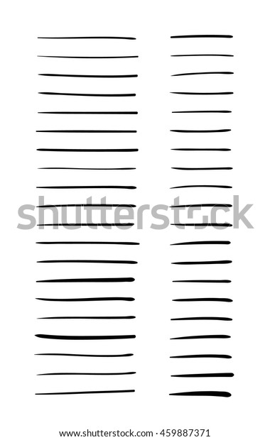 Hand-drawn vector\
lines set. Border or\
divider