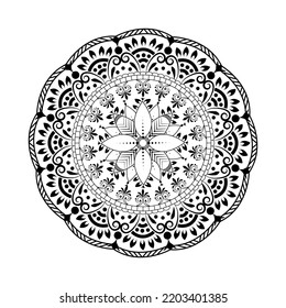 Hand-drawn vector mandala, floral and tribal circular ornament for . vector illustration.graphic design