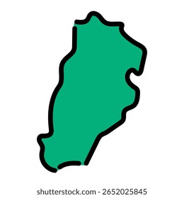 Mapa de vetor desenhado à mão de Gabala, Azerbaijão para uso criativo.