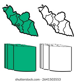 Hand-drawn vector of Nakhchivan, Azerbaijan with a soft, friendly touch.
