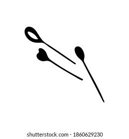 Handgezeichnete Vektorstifte für handgefertigte Stifte einzeln auf weißem Hintergrund.
Doodle, Vektorgrafik.