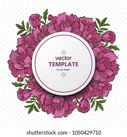 Handdrawn vector poster with place for your text. Unique template for wedding card, save the date or invitation.Organic floral design. Summer card.