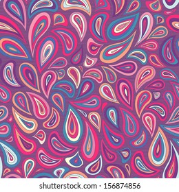 Hand-drawn vector seamless floral pattern 