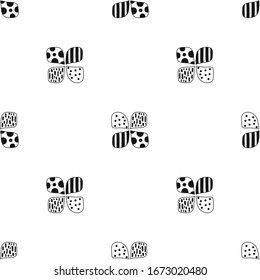 hand-drawn vector seamless pattern. abstract background with stylized clover flowers. Isolated on a white background.for fabrics,background pages on websites, Wallpaper,mugs,dishes,packaging paper.