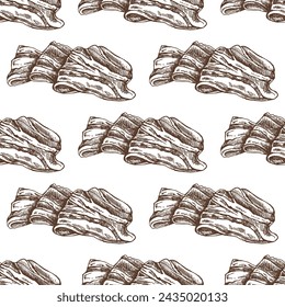 Seamless pattern with pieces of meat.ai Royalty Free Stock SVG Vector and  Clip Art