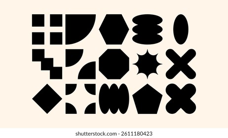 Hand-drawn vector shapes and playful crayon patterns. Geometric doodle set for creative kids design, notebooks, posters, and packaging.