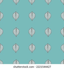 hoja vectorial dibujada a mano - fondo de pantalla interior, patrón transparente