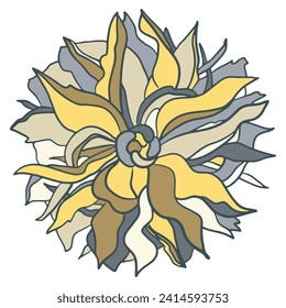 A hand-drawn vector spring flower. Flowers for design.