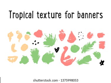 Hand-drawn vector texture for party banners. Tropical texture for poster, background, postcard, banner, window. 

