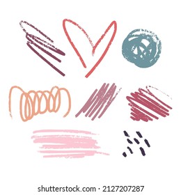 Texturas de vector dibujadas a mano para la decoración en blanco, formato vectorial