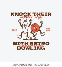 Hand-drawn Vintage Bowling Branding Logos