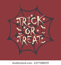 hand-drawn vintage happy Halloween celebration with night
