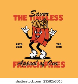 Hand-drawn vintage mascot logo for restaurant, breakfast menu, and favorite food