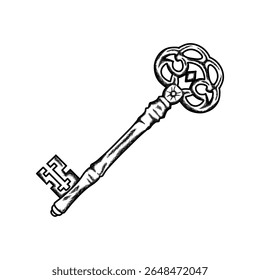 Hand-drawn vintage-style illustration created in engraved sketch outline technique. etching aesthetics, retro packaging, heritage branding, antique books, vintage-themed design projects