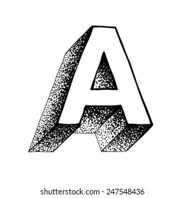 Hand-drawn Volume Letter A