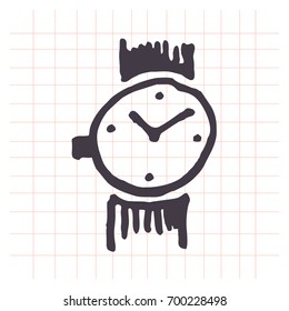 Handdrawn Watches Sketch Vector Template Design