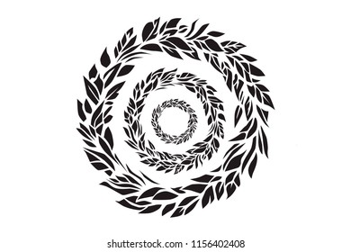 Hand-drawn watercolor floral frame made in vector