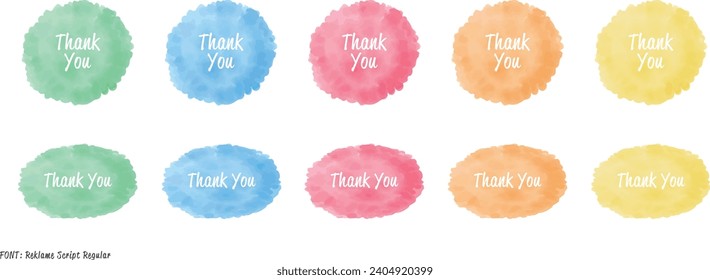 Hand-drawn watercolor speech bubbles. Vector illustration isolated on a transparent background. Includes ten variations.