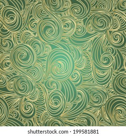 hand-drawn waves pattern. wavy background. Seamless wallpaper pattern fills, web page background or surface textures.