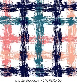 Hand-drawn whimsical textured organic vertical lines and stripes vector seamless pattern. Hand drawn trendy minimal abstract pattern. 