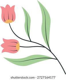 Vector botánico de invierno dibujado a mano con acebo, ramas de pino, bayas rojas, muérdago y hojas. Clipart de Navidades modernas planas para decoración y diseño navideño.