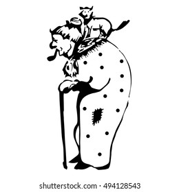 Hand-drawn witch