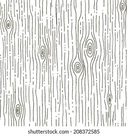 Hand-drawn woods texture.Vector seamless pattern.