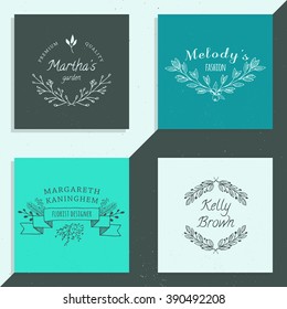 Hand-Drawn wreath logo templates, logo collection for wedding invitations (save date) and much more