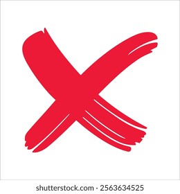 Hand-Drawn X Mark for Graphic Design