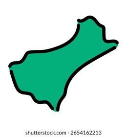Vector de mapas Yardymli dibujado a mano para uso de negocios, viajes o presentaciones.