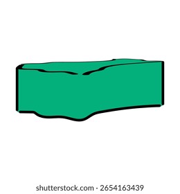 Hand-drawn Yardymli map vector for business, travel, or presentation use.