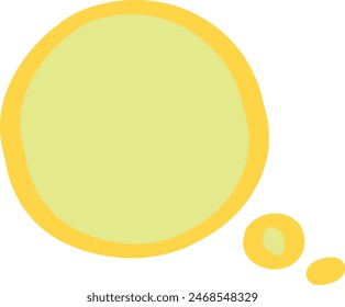 Hand-Drawn Yellow Speech Bubble with Dark Yellow Outline