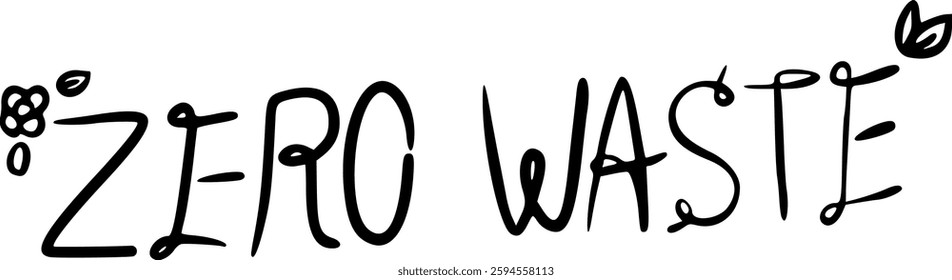 Handdrawn Zero waste illistration for website, application, printing, document, poster design, etc.