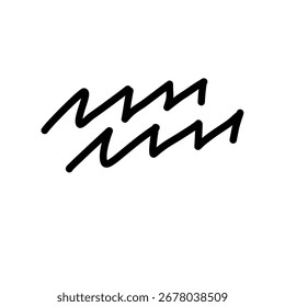 Doodle de línea en zigzag dibujado a mano para decoración