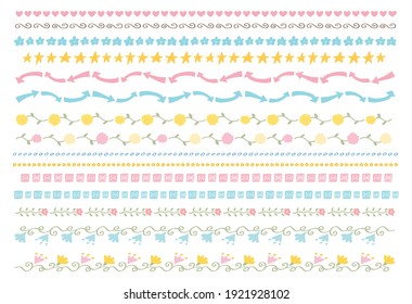 Handdrawned Decorative Border Line Set Stock Vector (Royalty Free ...